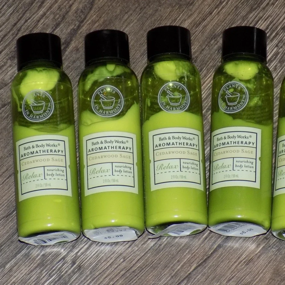 Bath & Body Works Body Lotion 2oz  Cedarwood Sage 7pk Relax